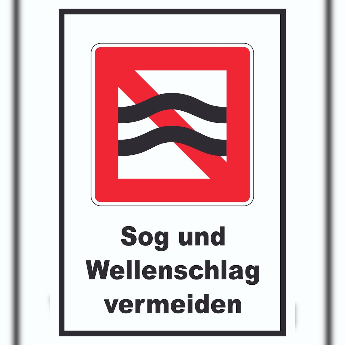 HB-Druck Sog und Wellenschlag vermeiden Symbol und Text A0 (841x1189mm) Image