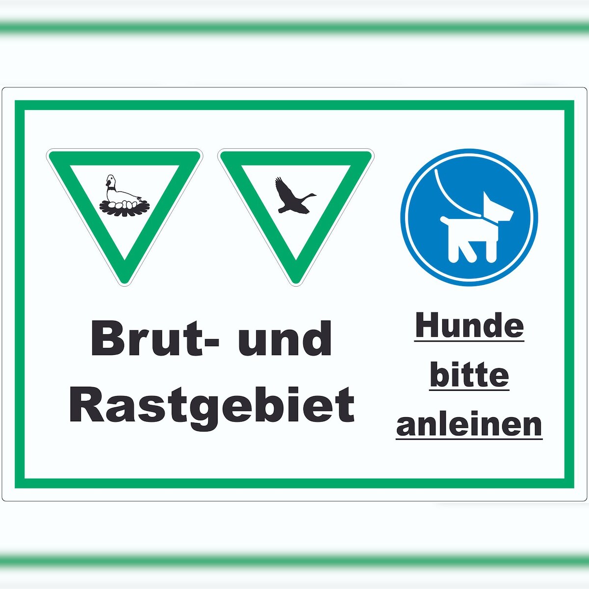 HB-Druck Brut- und Rastgebiet Hund anleinen Aufkleber A3 (297x420mm) Image