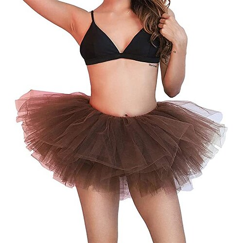 Ausgefallene Kostüme Tutu Tüllrock Retro Vintage 1980er Erwachsene Damen Halloween Karneval Party Leistung Verkleiden Image