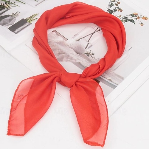 Schal Quadratischer Chiffonschal Pantomimenkünstler Pantomime-Clown Zirkus 1950er Retro Vintage Erwachsene Damen Junggesellinnenabschiedsparty Verkleiden Image