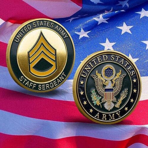 Gedenkmünze der US-Armee – 250. Jahrestag der Vereinigten Staaten, militärische Sammlermünze aus Metall für Soldaten patriotische Geschenke Image