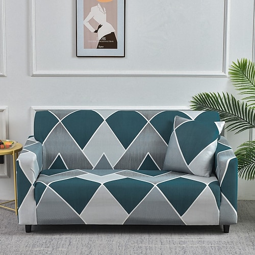 Stretch-Sofabezug mit Boho-Print, staubdicht, strapazierfähig, superweicher Stoff, inklusive kostenlosem Nackenrollebezug für Sessel, Zweisitzer, 3-Sitzer und 4-Sitzer. Image