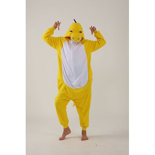 Karnevalskostüm 2026 Tier Drachen Fantasie Karneval Kigurumi-Pyjamas Gruppenkostüm Onesie-Kostüm Warm Bequem Mit Kapuze Fleece Erwachsene Herren Damen Unisex Halloween Karneval Party Leistung Image