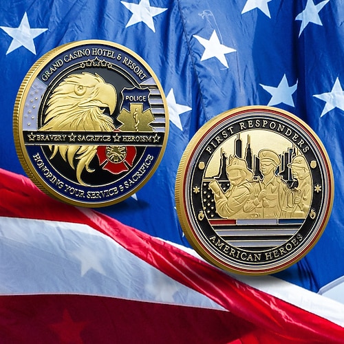 Gedenkmünze der US-Armee – 250. Jahrestag, Sammlerstück mit amerikanischem Adler, doppelseitiges Metall-Souvenir für Veteranen, patriotisches Geschenk für Soldaten Münzsammler Image