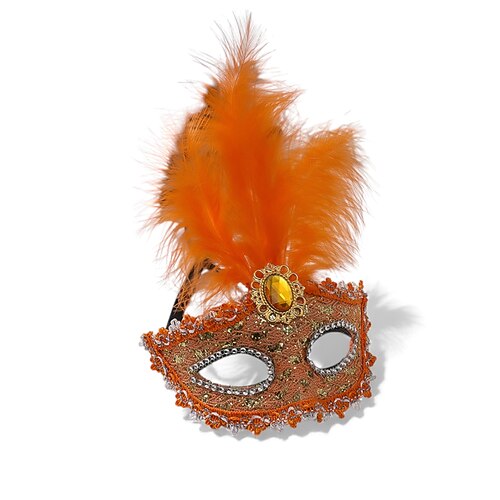 Damen grüne Feder Venezianische Maskerade-Maske - Luxus Barock Kristall-verzierte Karneval Kostümazubehör für das Venedig Festival Mardi Gras und Maskerade-Partys Image