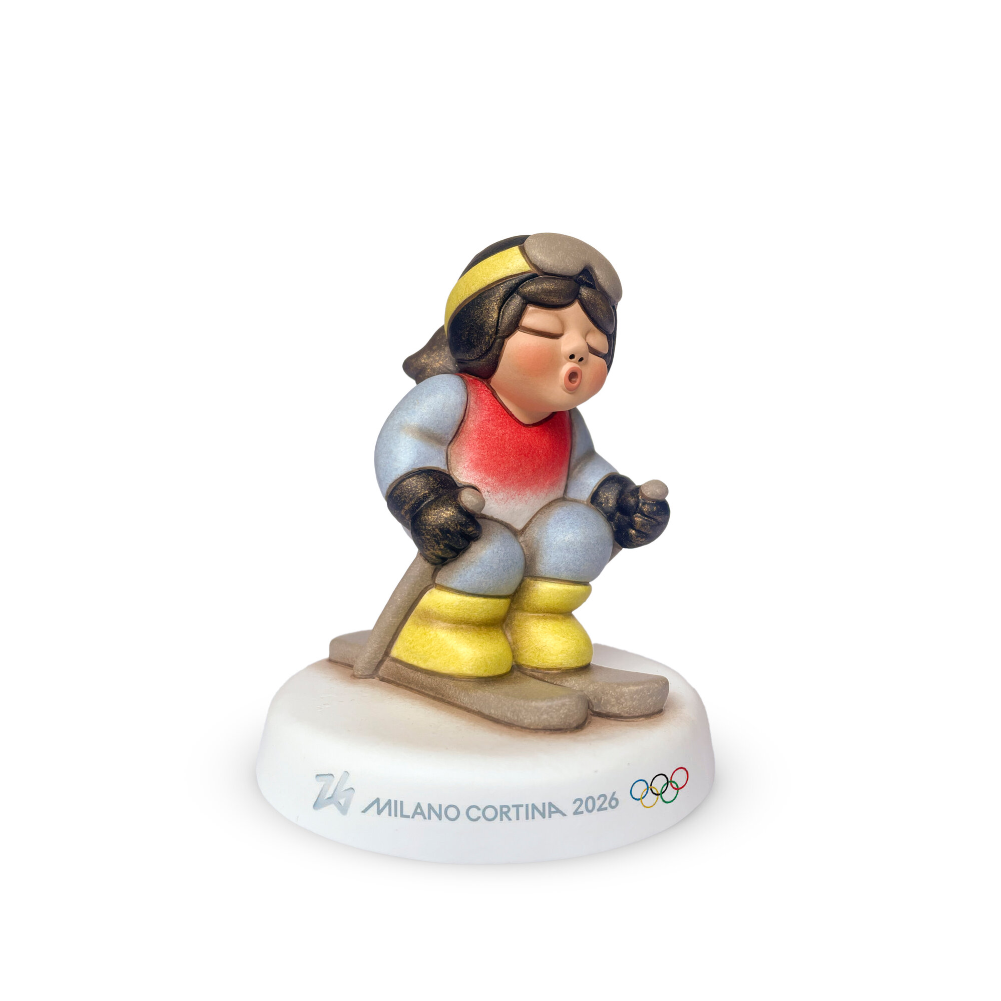 Keramikmodell (Olympia 2026) Skisport in Mailand Image