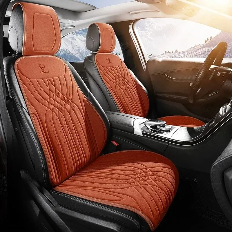 Coprisedili per auto universali in pelle scamosciata Respirare Protezioni per sedili per auto Set completo Accessori per auto Cuscino per auto, Coprisedili per auto Set completo