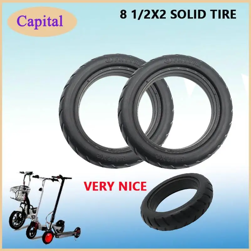 Butylkautschukreifen Vollreifen Elektrofahrrad für 1S Pro 2 Essential Elektroroller Reifenzubehör 8 1/2x2 Reifen Image