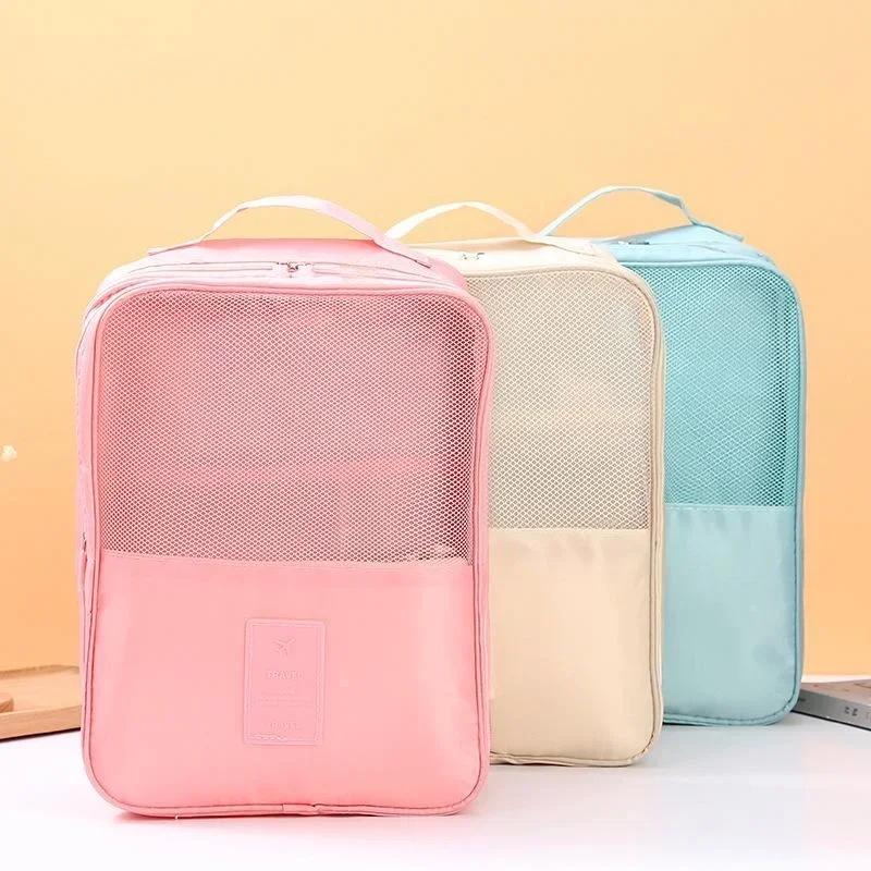 NUOVA borsa da viaggio pieghevole portatile Oxford antipolvere per scarpe, borsa da viaggio con cerniera, custodia impermeabile per organizer, biancheria intima