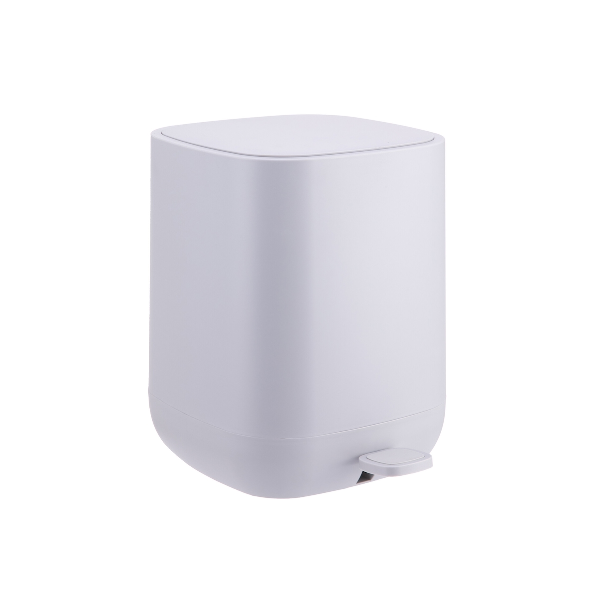 Relaxdays Mülleimer, 9 l, Absenkautomatik, entnehmbarer Inneneimer, matter Kunststoff, Treteimer mit Deckel, dunkelgrau Image