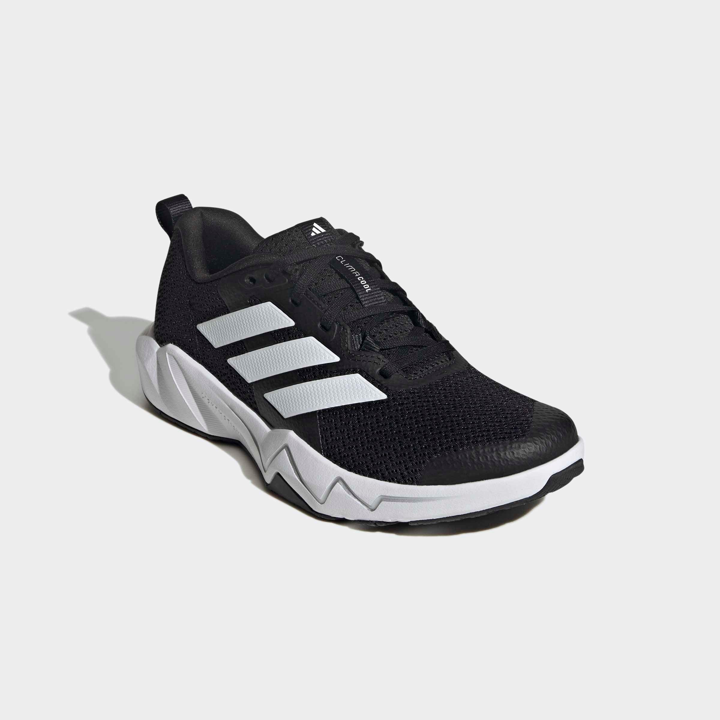 Trainingsschuh ADIDAS PERFORMANCE "RAPIDMOVE GO", Damen, Gr. 40,5, core schwarz, cloud weiß, silber metallic, Textil, Schuhe