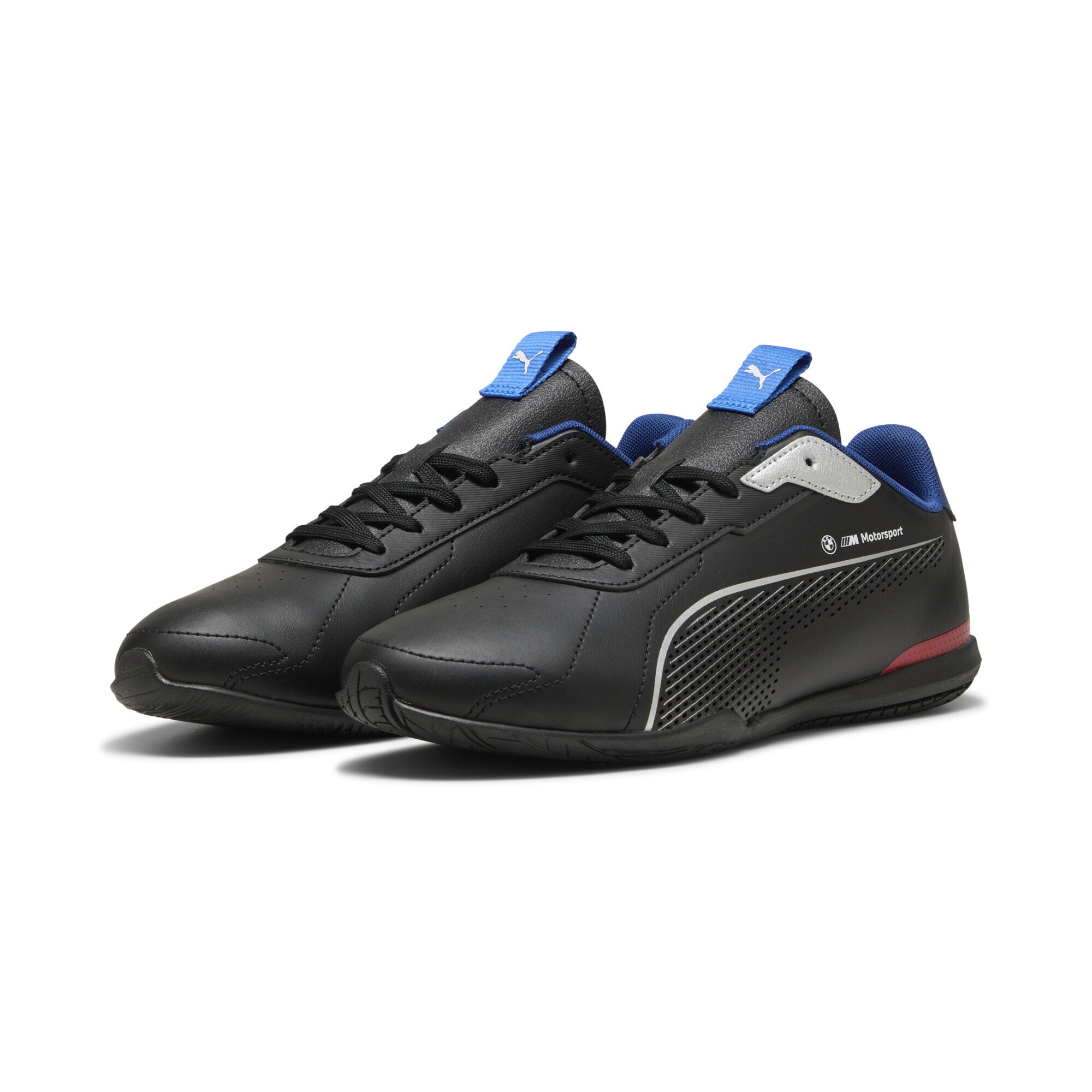 Sneaker PUMA "BMW M Motorsport Neo Cat 3.0 Sneakers Erwachsene", Damen, Gr. 40.5, schwarz silber metallic, Obermaterial: Synthetik, Textil; Futter: Textil; Innensohle: Textil; Laufsohle: Gummi, Schuhe Sneaker