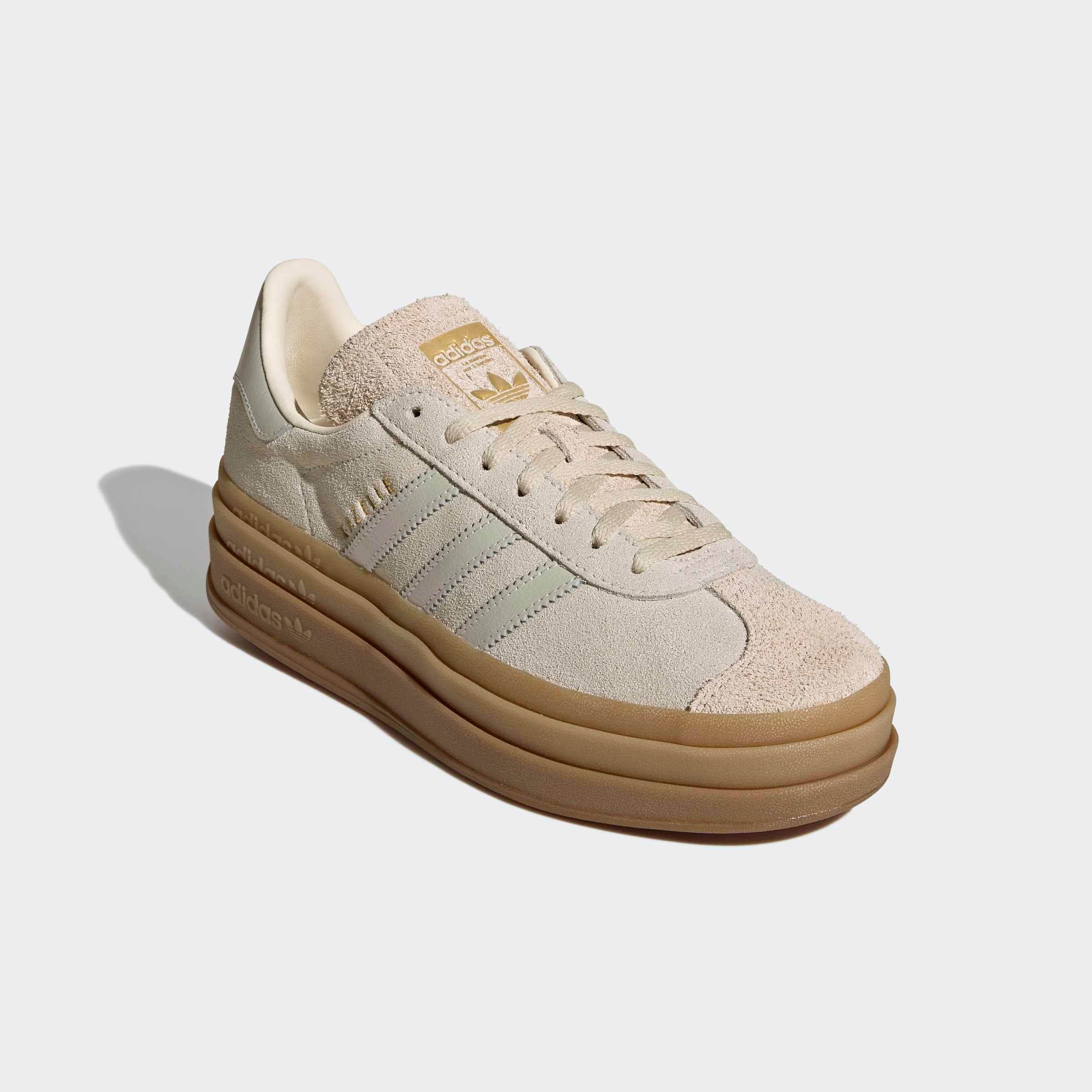 Sneaker ADIDAS ORIGINALS "GAZELLE BOLD", Gr. 39, grau one, cream weiß, cream weiß, Leder, Schuhe Sneaker
