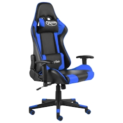vidaXL Gaming-Stuhl Drehbar Blau PVC Image