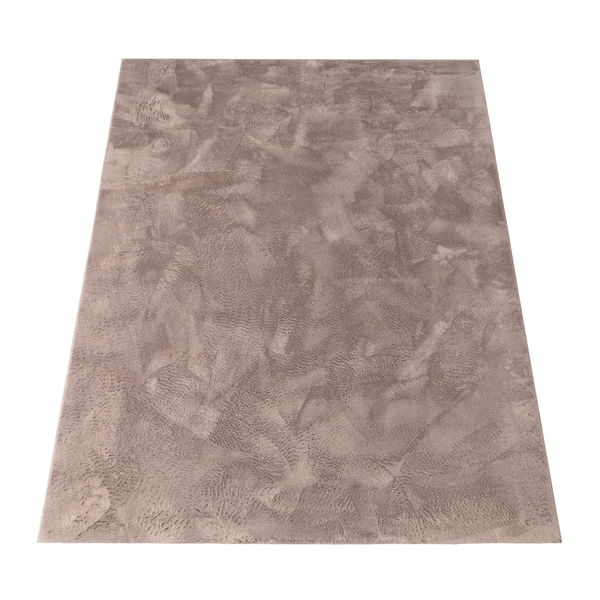 KADIMA DESIGN Teppich Kurzflor waschbar Einfarbig Wohnzimmer schmutzabweisend Taupe Rechteckig 140x200 | 100% Polyester | Florhöhe: 10 mm Image