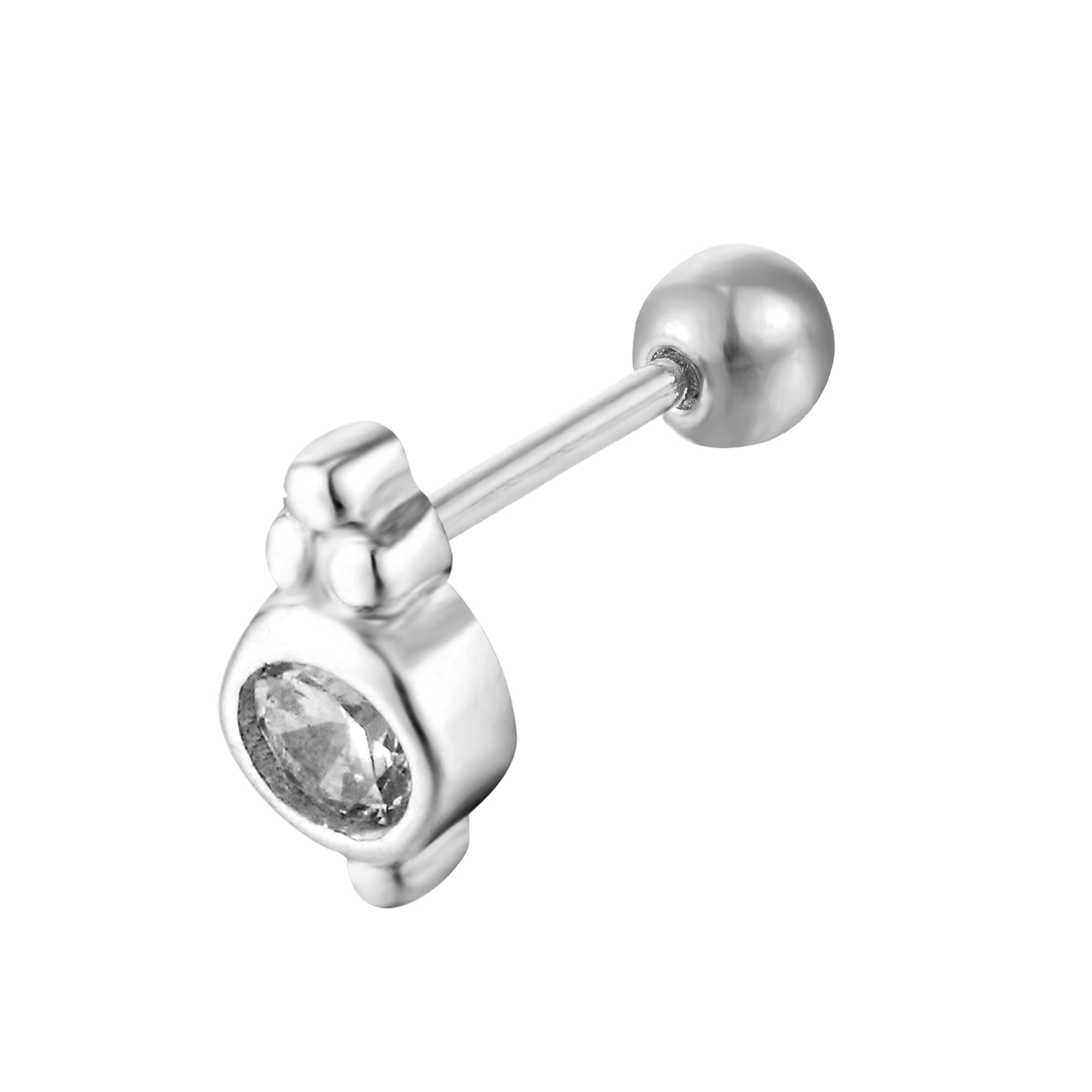 Seol+gold Womens Sterling Silver Dotted Bezel Stud - One Size | Seol+gold Sale | Discount Designer Brands