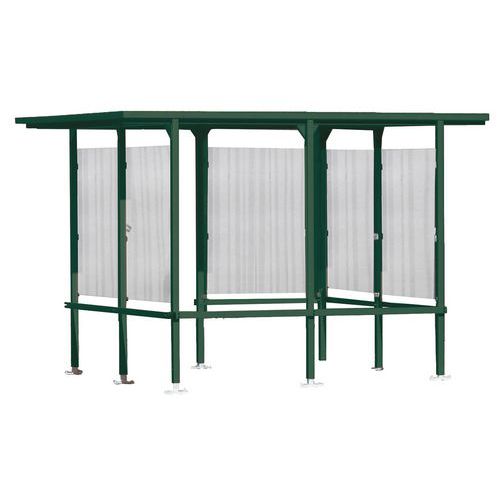 Abri Fumeurs Beaufortain 405 X 244 M+ret. Façade 2m Vert - Manutan Expert