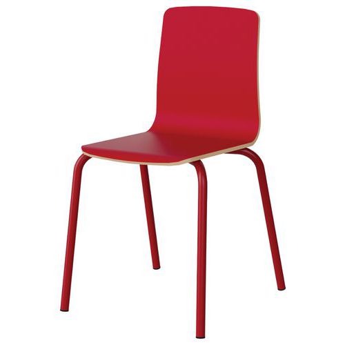 Chaise Malibu 4p T6 Coque Rouge U321 / Alu Rouge 3020 - Manutan Expert