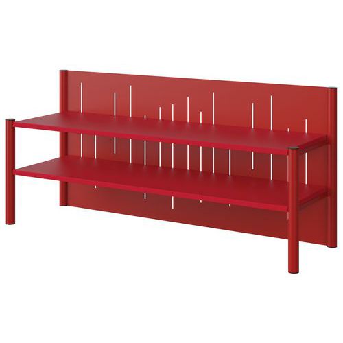 Surmeuble Malibu 3p Fond Tôle Rouge U321 Rouge 3020 - Manutan Expert