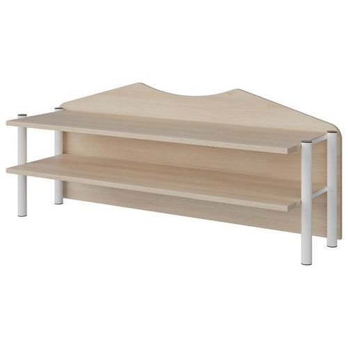 Surmeuble Malibu 3p Fond Bois Acacia Lak.1277 Blanc 9016 - Manutan Expert