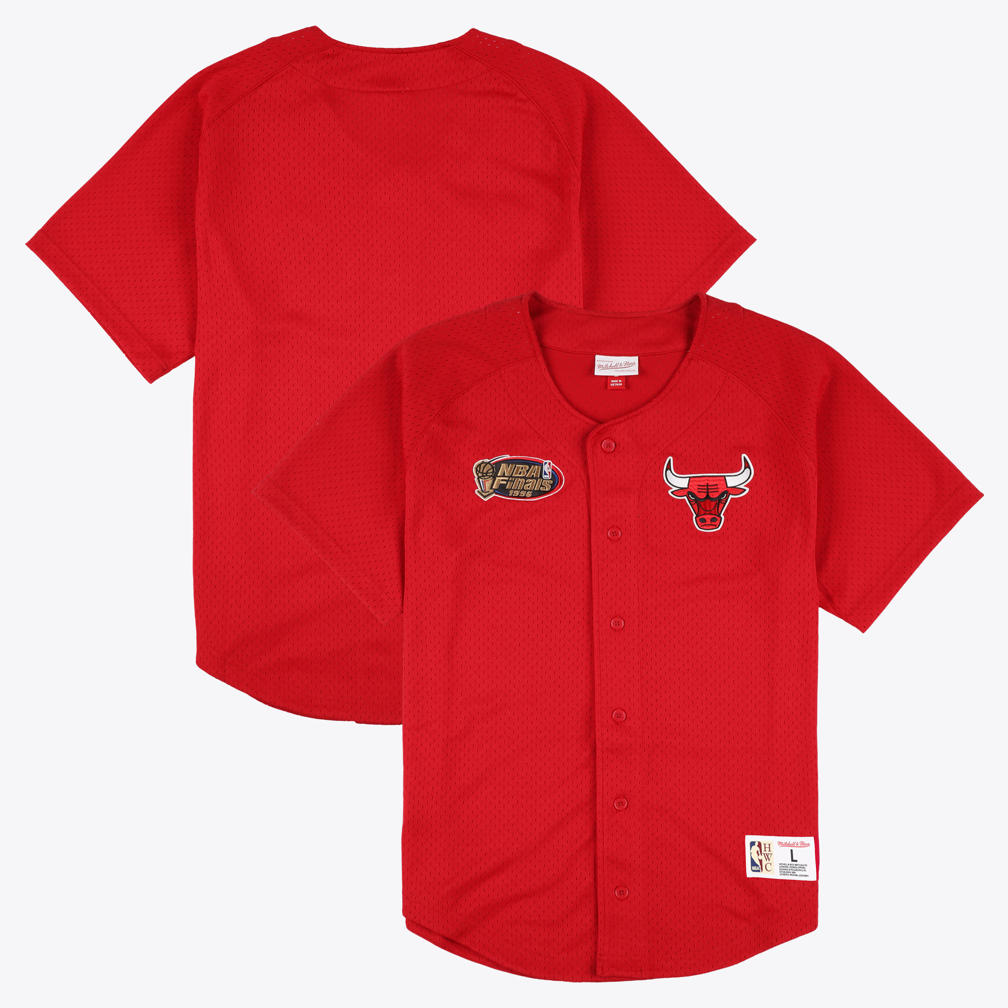 Chicago Bulls Mitchell & Ness Mesh-Hemd mit Knopfleiste Image