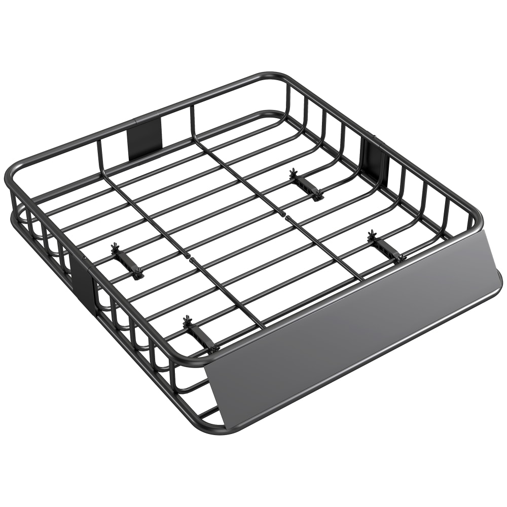 Portapacchi per auto da 90.7 kg con deflettori in acciaio nero