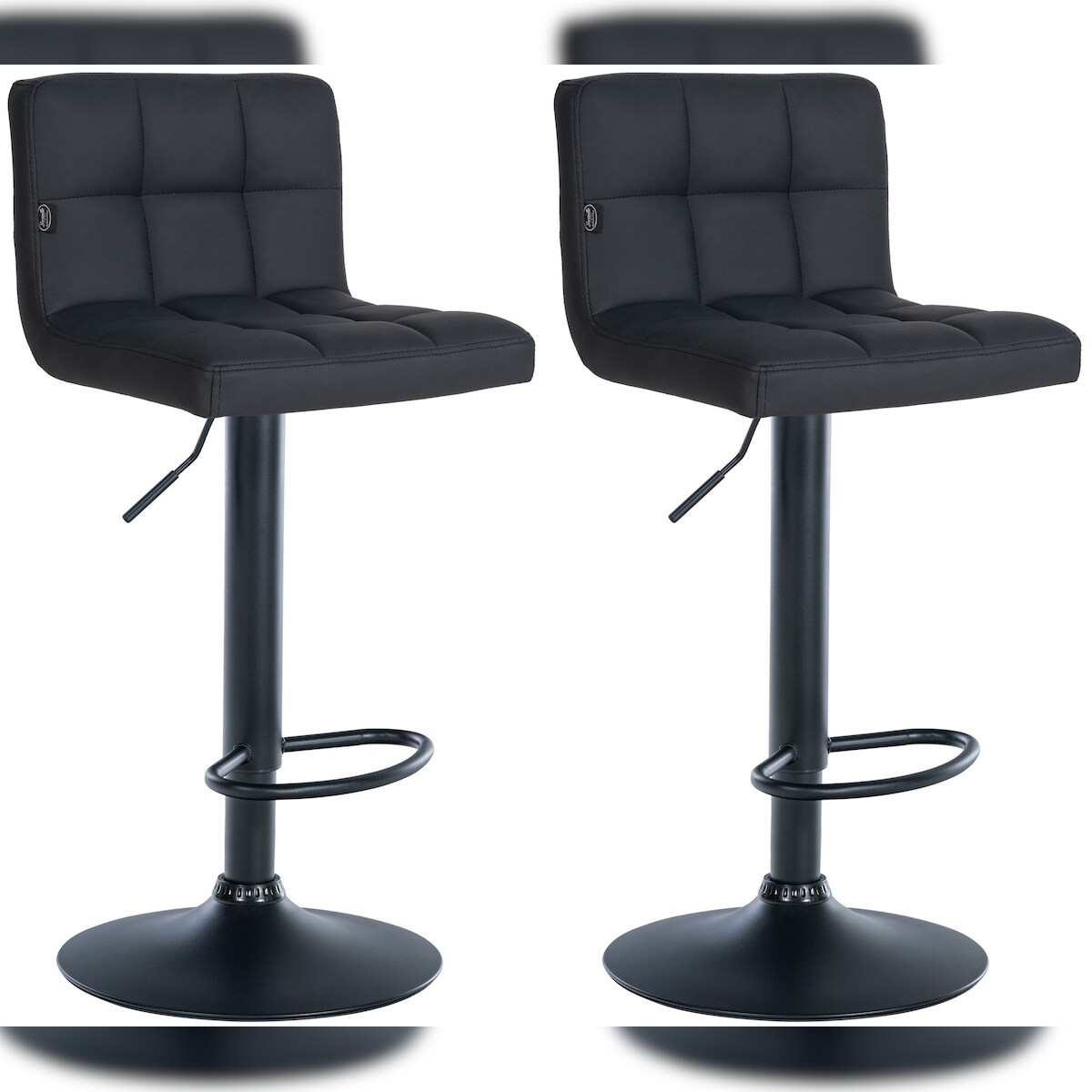CLP 2er Set Barhocker Feni Kunstleder schwarz/schwarz Image