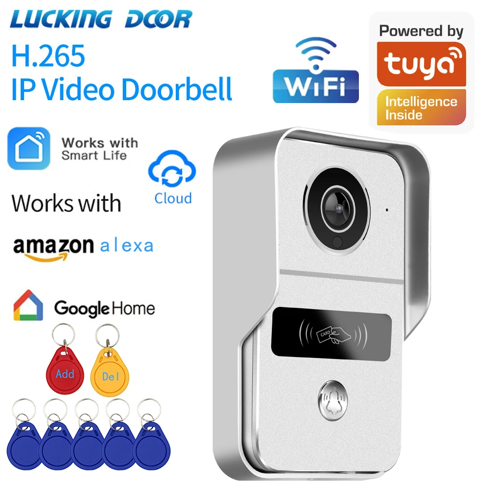 Tuya Smart 1080P Türklingel Kamera WiFi Wireless IR HD Video Türklingel Telefon Intercom mit RJ45 zu POE Optional Lock Entsperren Modul Image