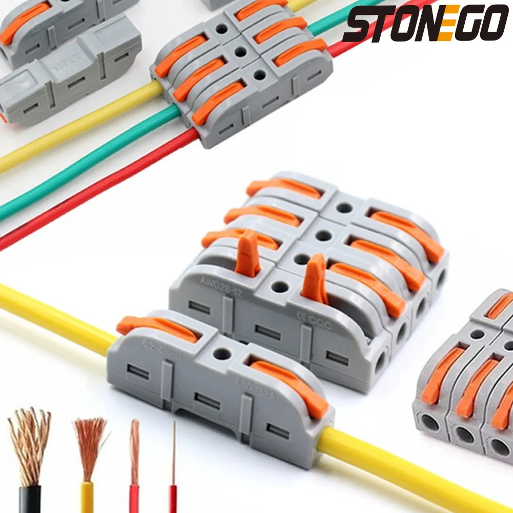 Stonego Universal Wire Connector Set-beliebige Kombination, kompatibel mit verschiedenen Drähten, 28-12awg/0, 5-1, 5 mm2, 32a/0,08 v Image