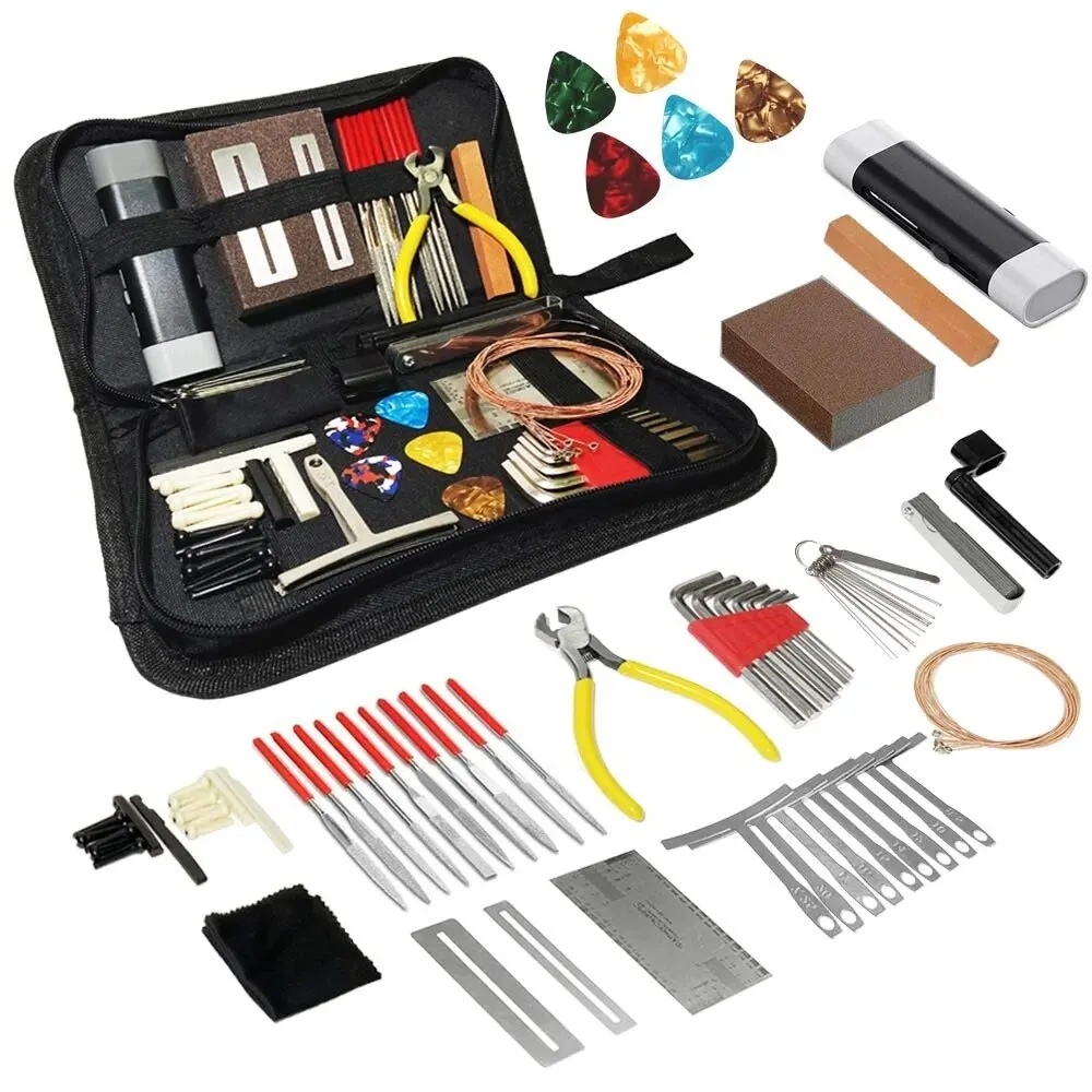 Miwayer 25/45/72 Gitarren-Reparaturwerkzeug-Set, Setup-Set mit Tragetasche, perfektes Geschenk für Liebhaber von Musik- oder Saiteninstrumenten Image