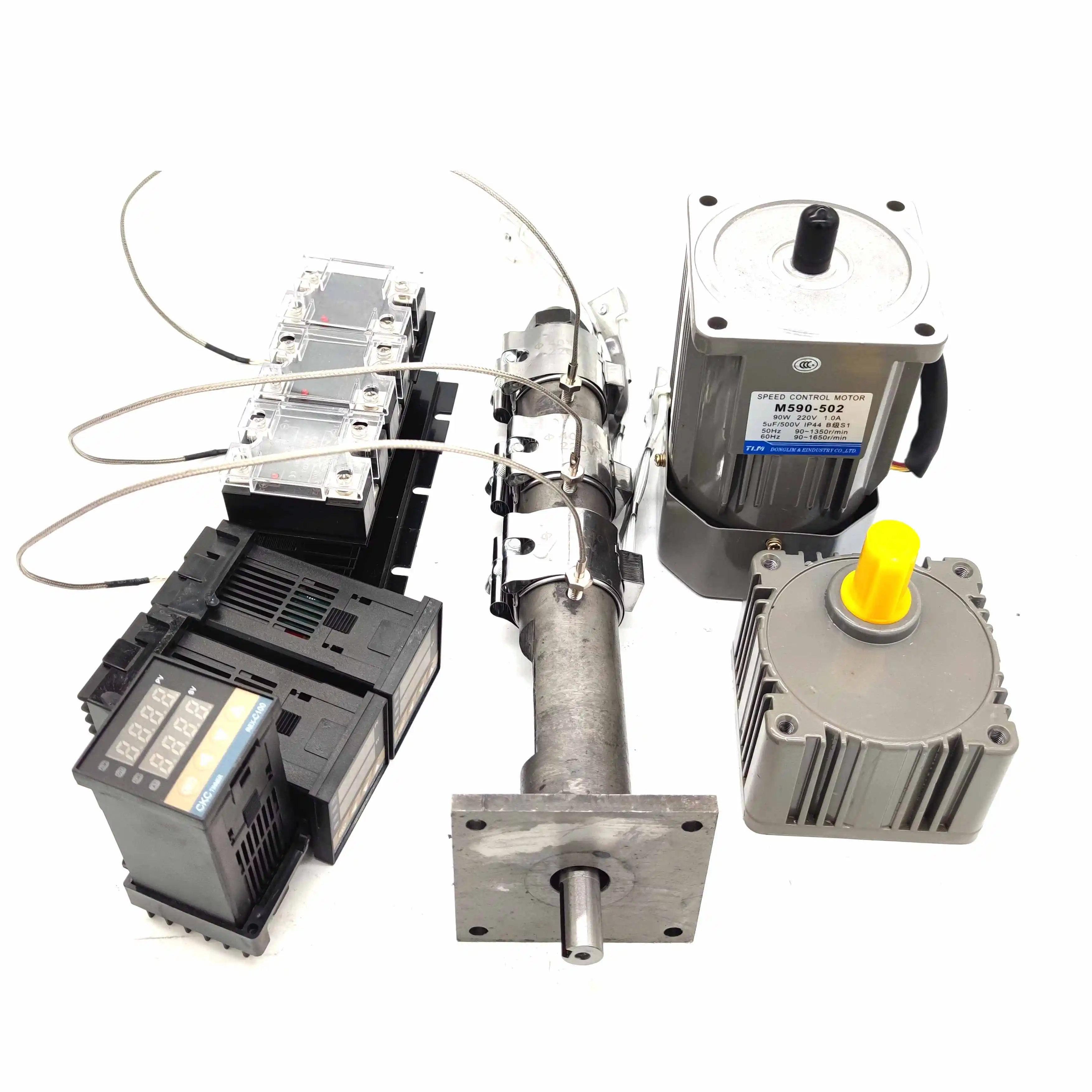 DIY Extruder Maschine 20mm Schraube Barrel Düse Band Heizungen Temperatur Control System 90W Induktion Motor Image