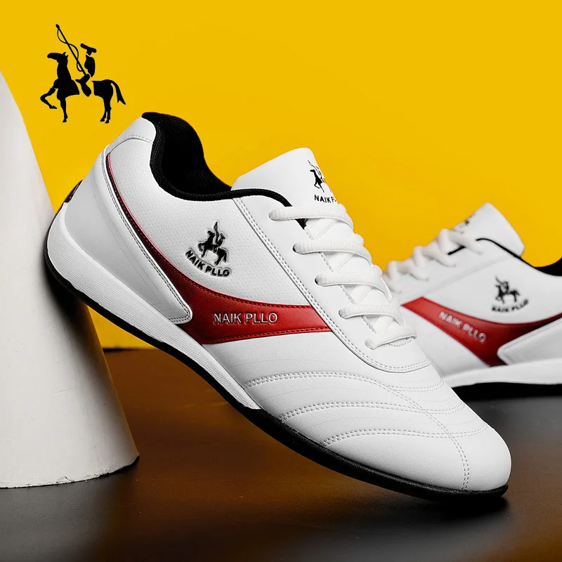 Herrenschuhe, flache Sportschuhe, leichte flache Schuhe, einfache modische Reiseschuhe, Wanderschuhe aus Leder, Turnschuhe