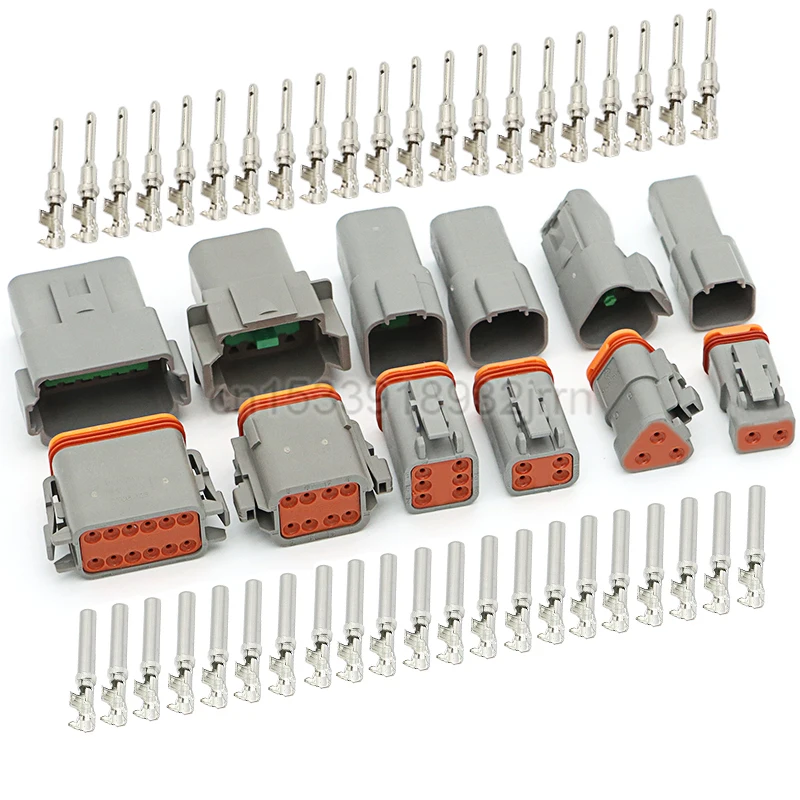 1Set DT Wasserdichte Automotive Stecker Kit DT06-2S/DT04-2P 3P 4P 6P 8P 12P Männlich Weiblich Steckdose Für Automobil 22-16AWG Image