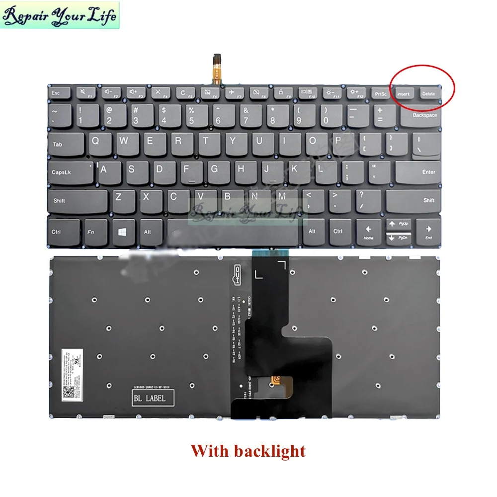 Uns Ersatz tastatur Hintergrund beleuchtung für Lenovo Yoga 2009-14 520-14ikb (80x8 81 c8) Yoga 720-15ikb Englisch Laptop Tastatur mit Hintergrund beleuchtung Image