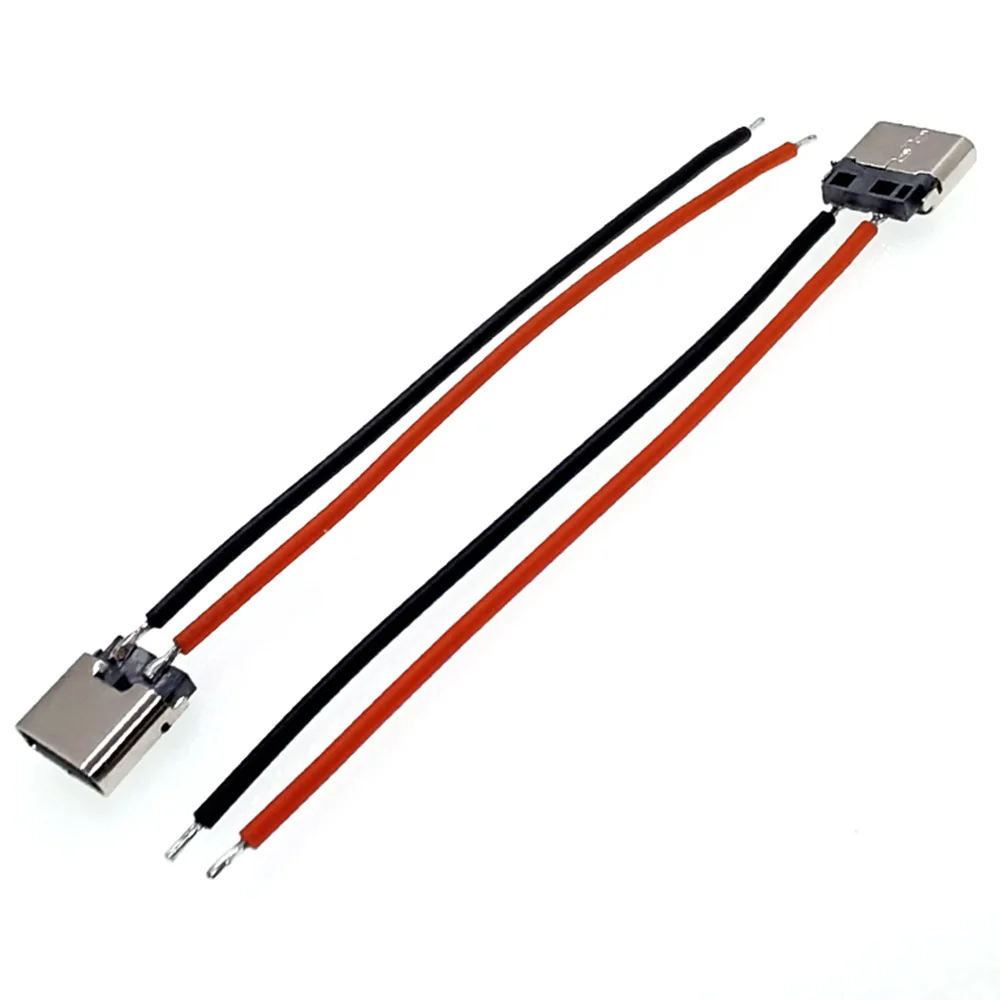 5 stücke USB Typ-C 2p Schweiß draht Buchse Kabel für Handy USB C Ladeans chluss Dock Image
