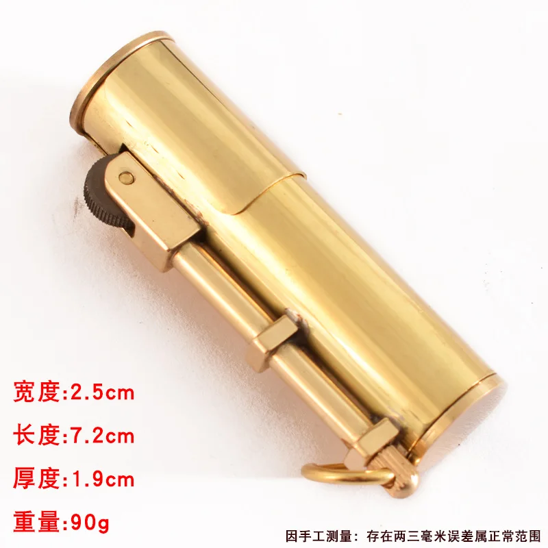 Schweres altmodisches nostalgisches Feuerzeug aus Metall, Schleifscheibe, offene Flamme, Retro-Persönlichkeit, kreatives Feuerzeug, Herrengeschenk Image