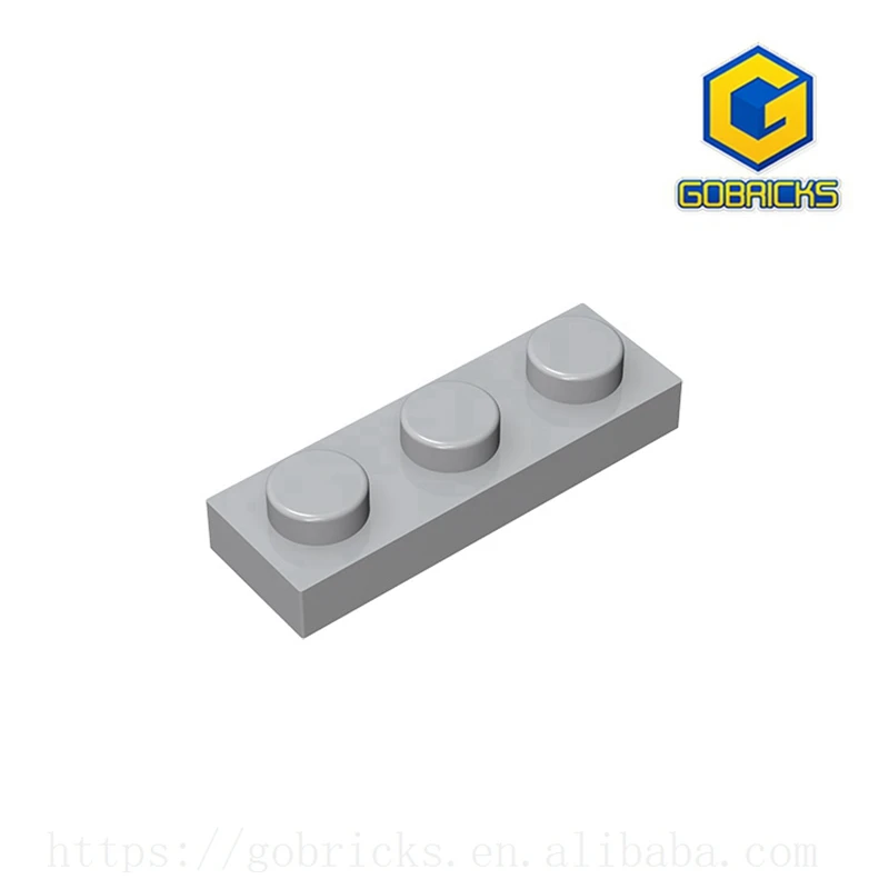 Gobricks 10PCS MOC Bricks Platte 1x3 Kompatibel Mit 3623 kinder Spielzeug DIY Gebäude Block Partikel Platte technische Spielzeug Image