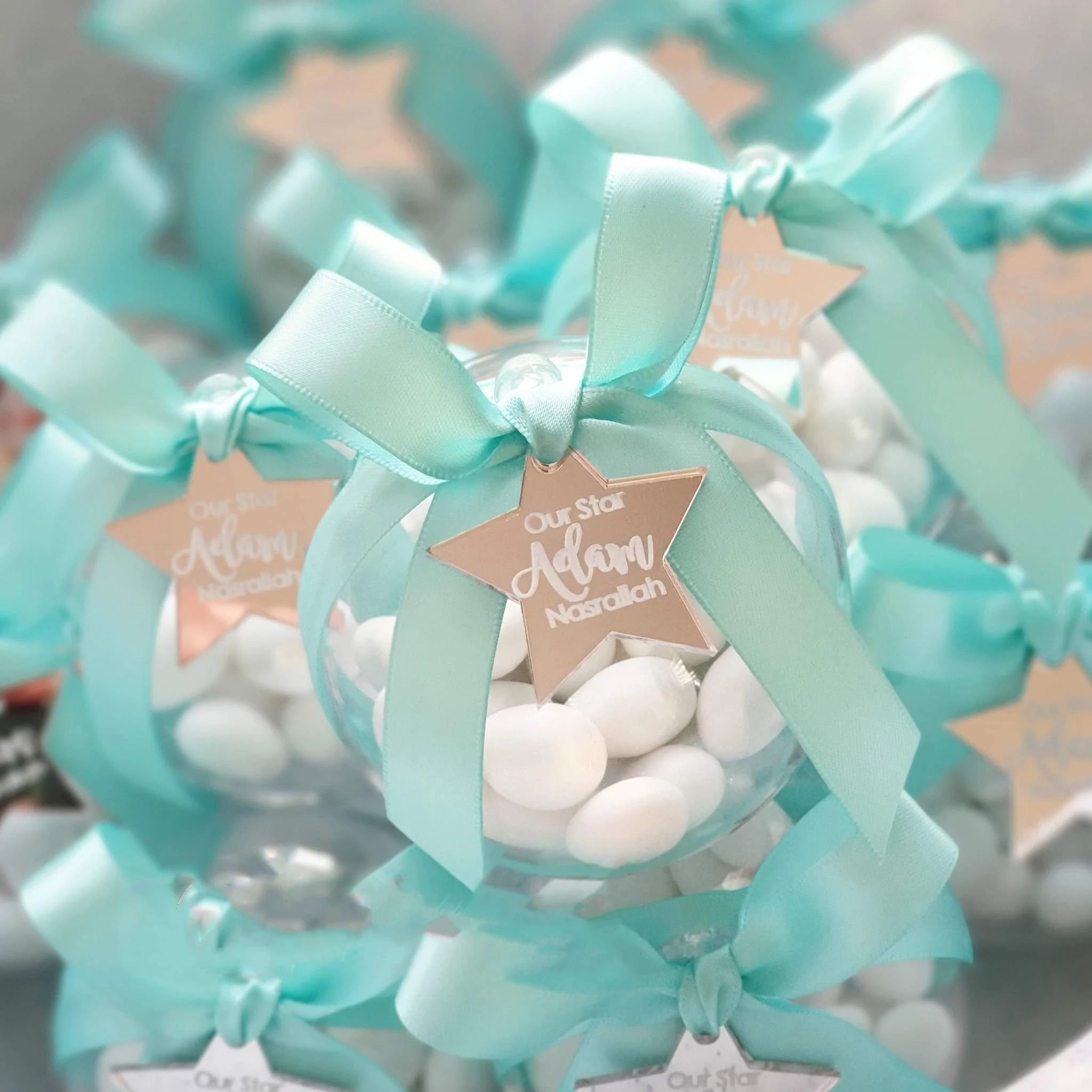 30Pcs Gravur Spiegel Sterne Tags Hochzeit Tisch Mittelstücke Baby Dusche Decor Taufe Geburtstag Hochzeit Nach Geschenke Image