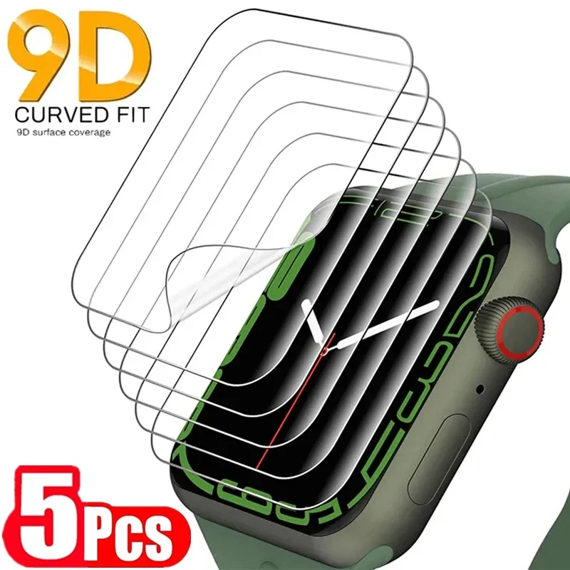 5PCS Hydrogel Film für Apple Uhr 9 5 6 10 3 2 11 40MM 44MM 42MM 46MM Screen Protector für Apple Watch Ultra 49MM 7 8 41MM 45MM Image