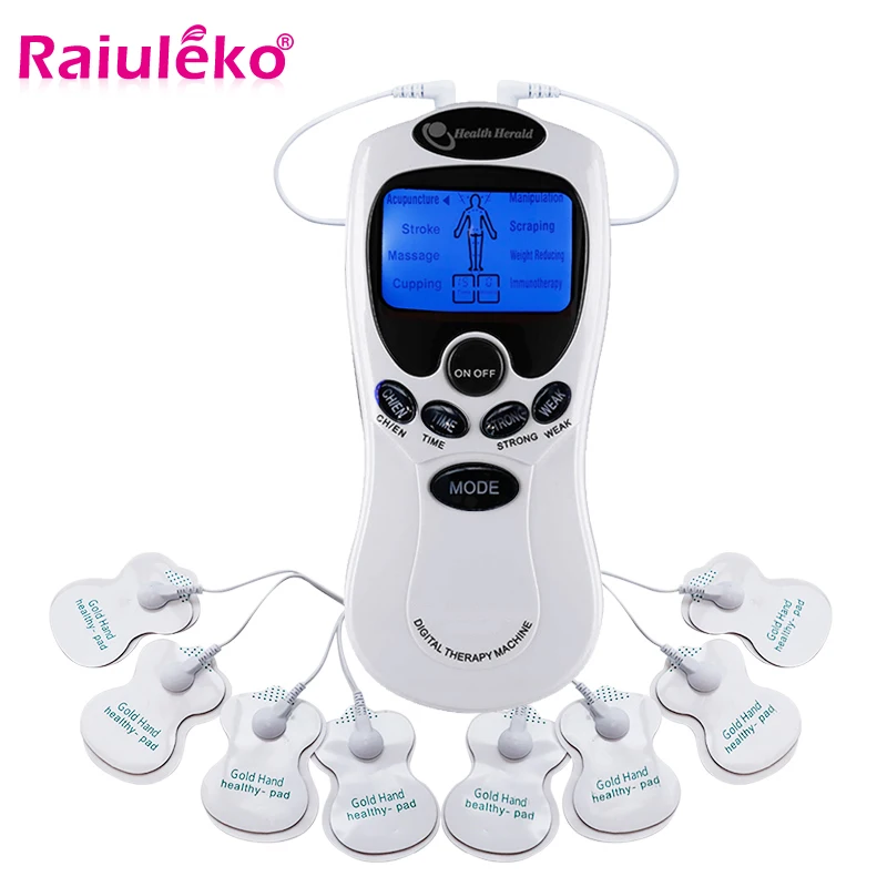 Dual-Output-Körper massage gerät elektrische Massage-Kit ems Stimulator Ganzkörper entspannen Muskel therapie Puls Zehner Akupunktur Massage gerät Image