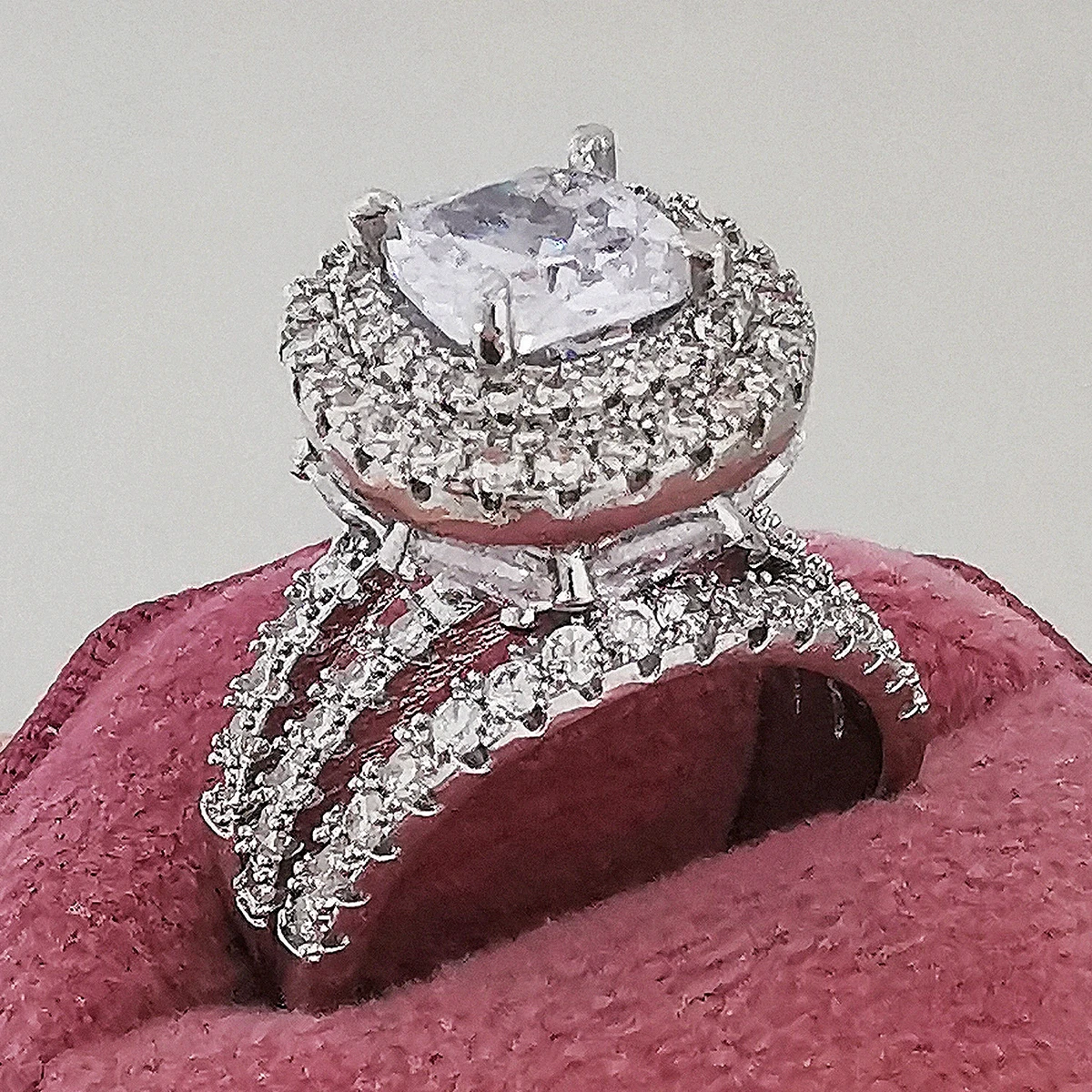 2023 neue Große Luxus Vintage Retro Silber Farbe, Verlobung, Hochzeit Ring für Frauen Weibliche Geschenke Schmuck Spezielle Designer R4898 Image