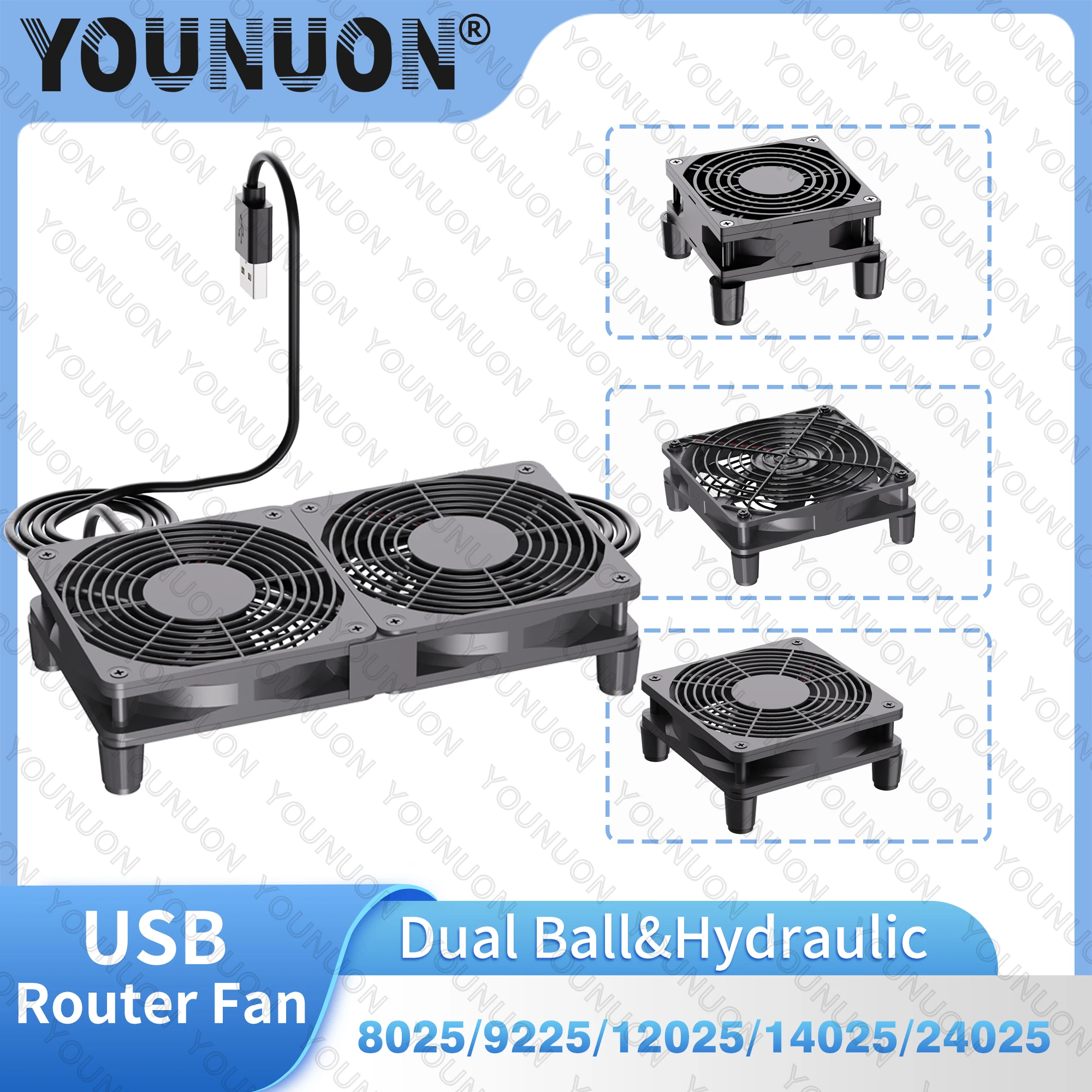 5V USB Router Fan TV Box Kühler 80mm 92mm 120mm 240mm PC DIY Kühler W/schrauben Schutznetz Stille Desktop Fan Image