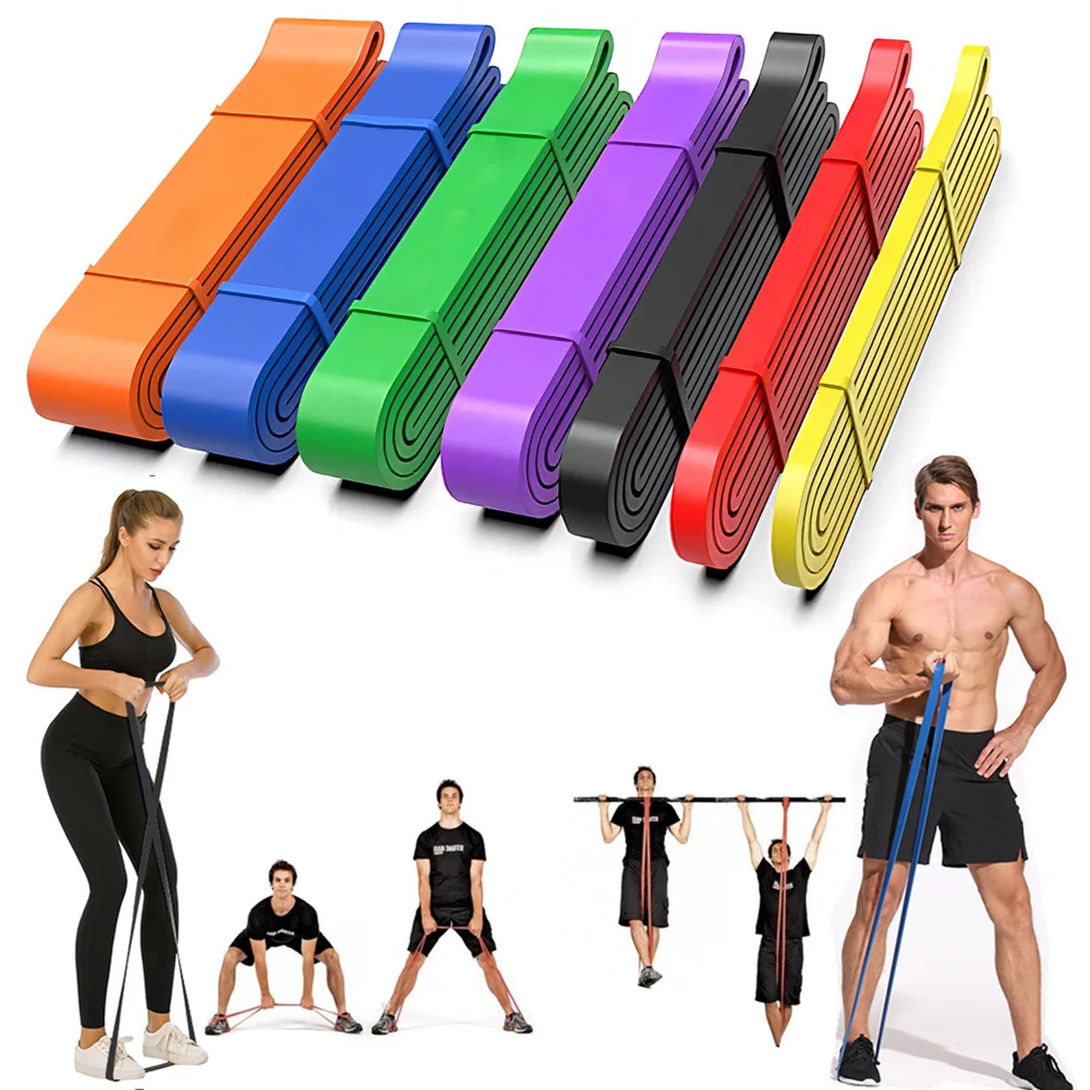 208cm Natur kautschuk Widerstands bänder setzt elastische Yoga/Fitness Band Stärke Pilates Fitness geräte Training Expander Unisex