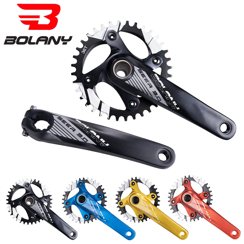 BOLANY Mountainbike Kurbelgarnitur 170MM 104BCD Kurbelgarnitur Hohl Kurbel Aluminium Legierung MTB Fahrrad Kurbel Kettenblatt Fahrrad Zubehör Image