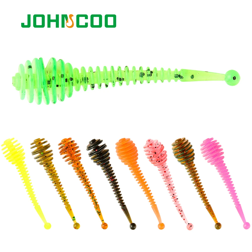 JOHNCOO UL Angeln Schwimm Angeln Locken TPR Weichen Silikon Locken 0,85g 1,3g Weiche Köder 12 stücke Swimbaits UL jigging Locken Forellen Locken Image