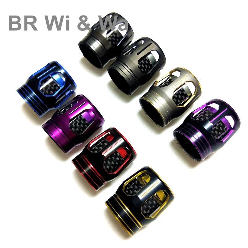 BR Wi&Wa Angelruten-Zierring + 3K-Carbonrohr + Ring für Rollenhalter-Komponente DIY Rutenbau-Reparaturrute Image