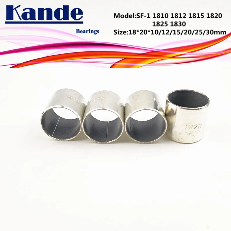 SF-1 1810 1812 1815 1820 1825 1830 Selbst Schmier Hülse 18x20x10 18x20x12 18x20x15 18x20x20 25 30mm SF1 Kande Lager Image