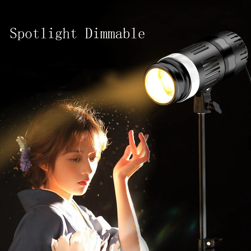 LED-Strahler, Studio-Videoleuchte, 6500 K Helligkeit, COB-Fotografie, Beleuchtung für Live-Streaming, Porträt, Produktprofessionell