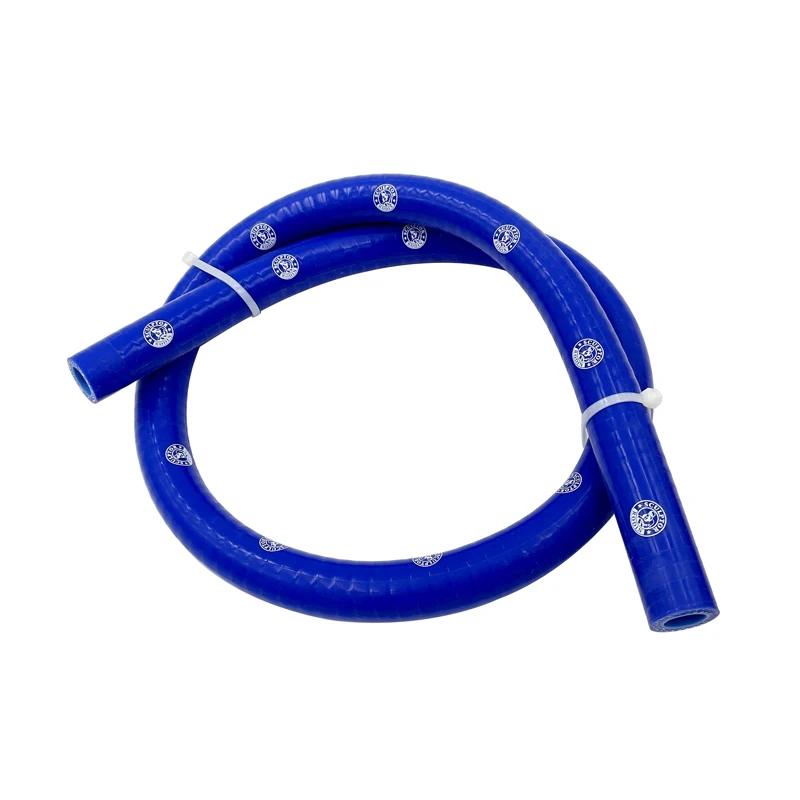 Silikonschlauch, Schlauch, Kühler, Ladeluftkühler, Silikon-Pipeline, universeller geflochtener Schlauch, 3-lagig, 1 m, 6,5–25 mm, blau