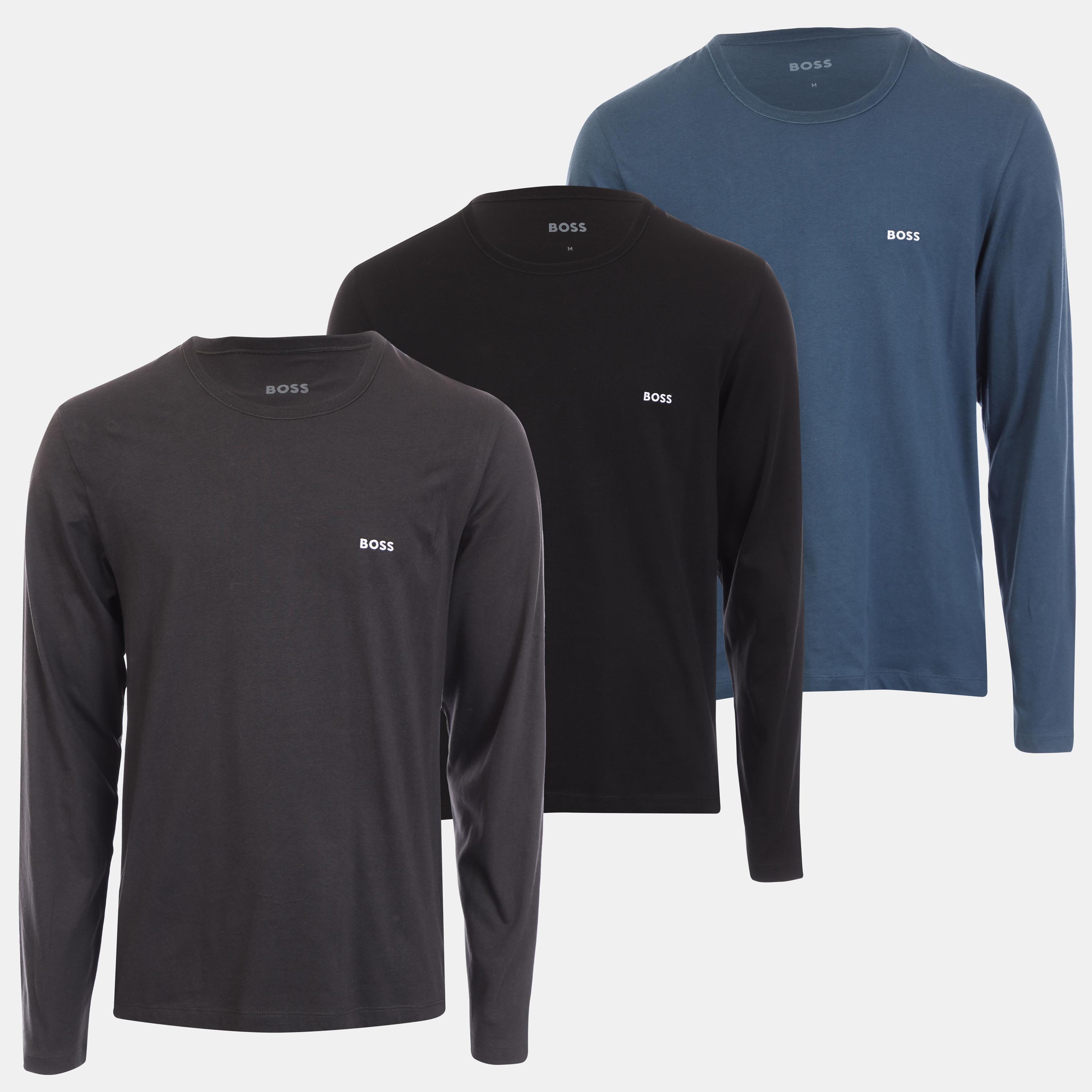 Boss Mens Classic 3 Pack Logo Underwear T-shirts in Multi Colour - Multicolour Cotton - Size 2XL | Boss Sale | Discount Designer Brands